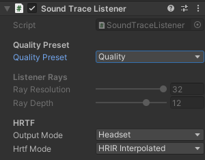 SoundTraceListener Inspector